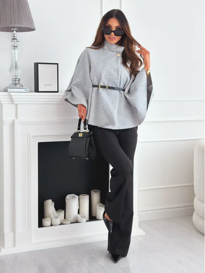 Mila Poncho mat Gürtel | Modernitéit - Charme
