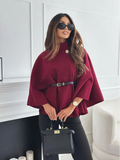 Mila Poncho mat Gürtel | Modernitéit - Charme