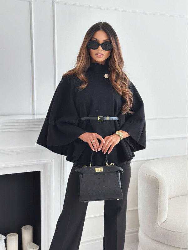 Mila Poncho mat Gürtel | Modernitéit - Charme
