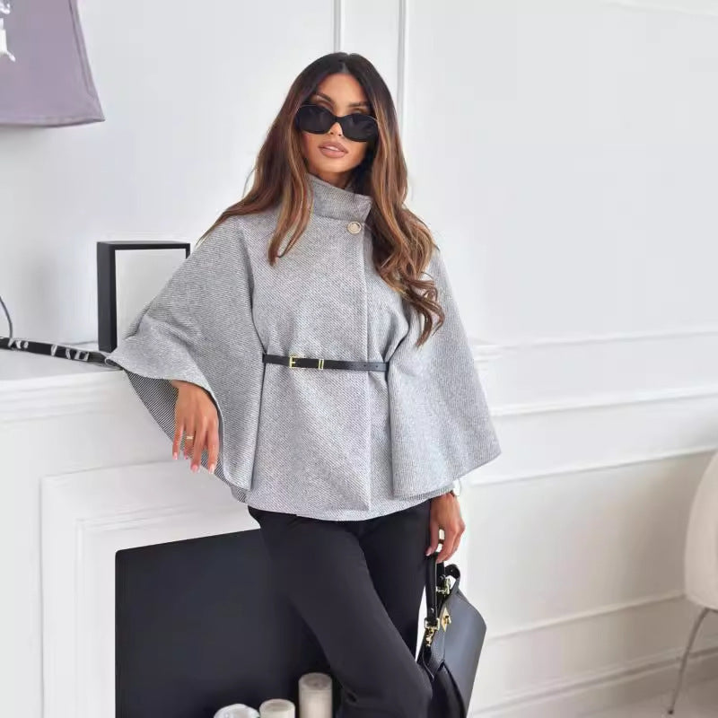Mila Poncho mat Gürtel | Modernitéit - Charme