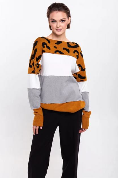 Elegantní leopardí vzor | Flísový svetr