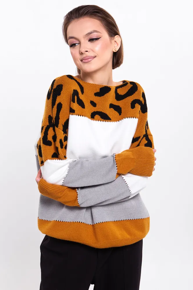 Elegantní leopardí vzor | Flísový svetr