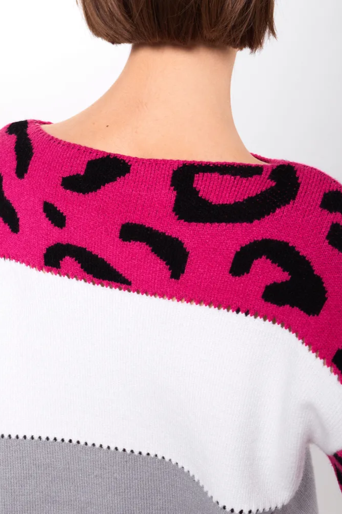 Elegantní leopardí vzor | Flísový svetr