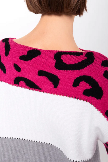 Elegantní leopardí vzor | Flísový svetr