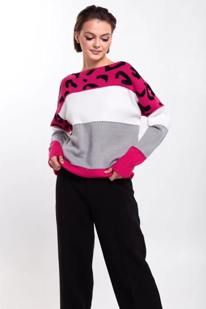 Elegantní leopardí vzor | Flísový svetr