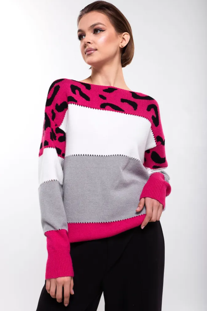 Elegantní leopardí vzor | Flísový svetr