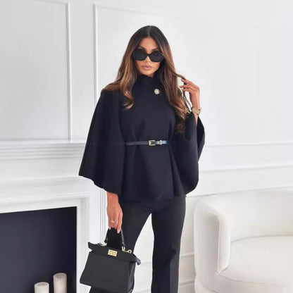 Mila Poncho mat Gürtel | Modernitéit - Charme