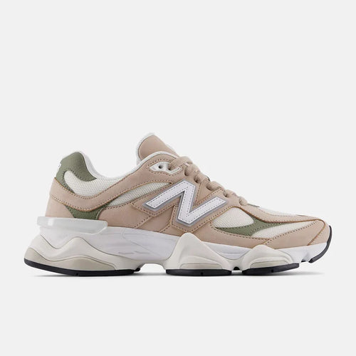 NB 9060 MINDFUL GRÁIR unisex íþróttaskór með DÖKKUM ÓLÍFÍNUM RAUÐUM