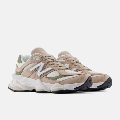 NB 9060 MINDFUL GRÁIR unisex íþróttaskór með DÖKKUM ÓLÍFÍNUM RAUÐUM