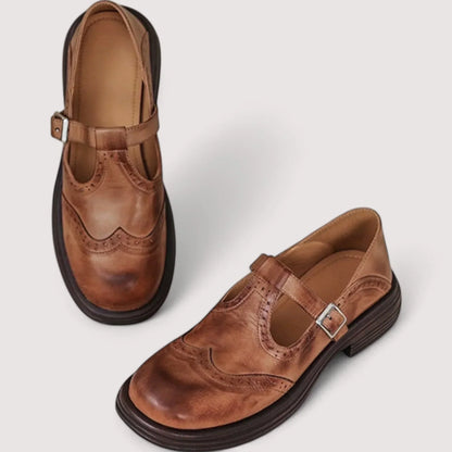 Élégantes Mary Janes en Cuir